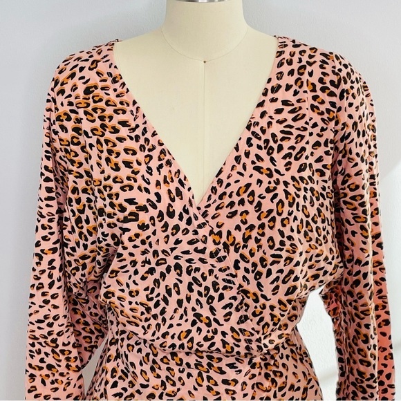 Thief & Bandit Animal Print Mini Dress- Long Sleeve- Oversized- Size Small - Picture 2 of 8